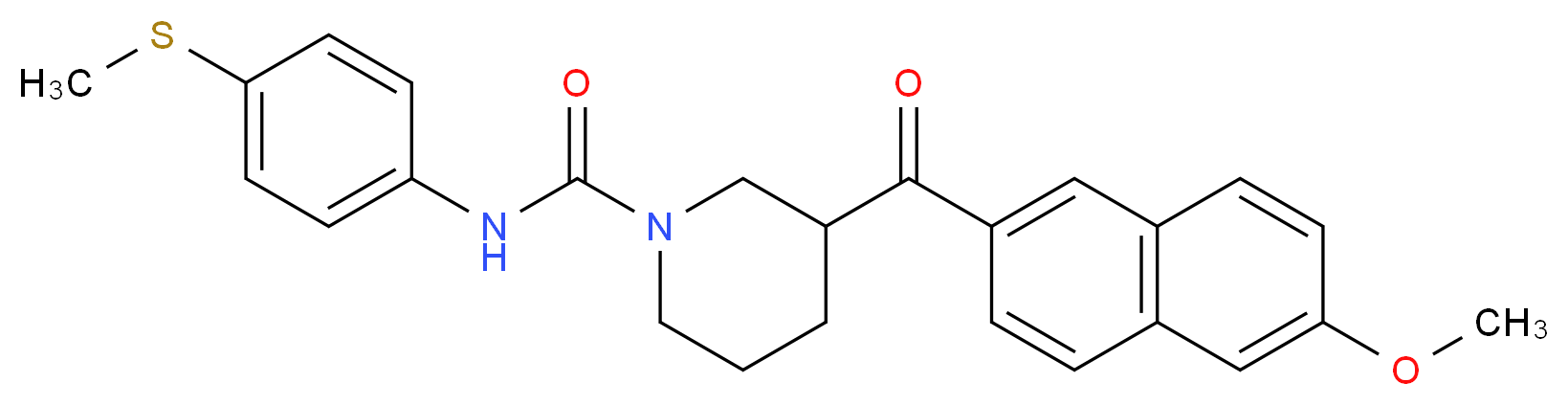 3-(6-methoxy-2-naphthoyl)-N-[4-(methylthio)phenyl]-1-piperidinecarboxamide_分子结构_CAS_)