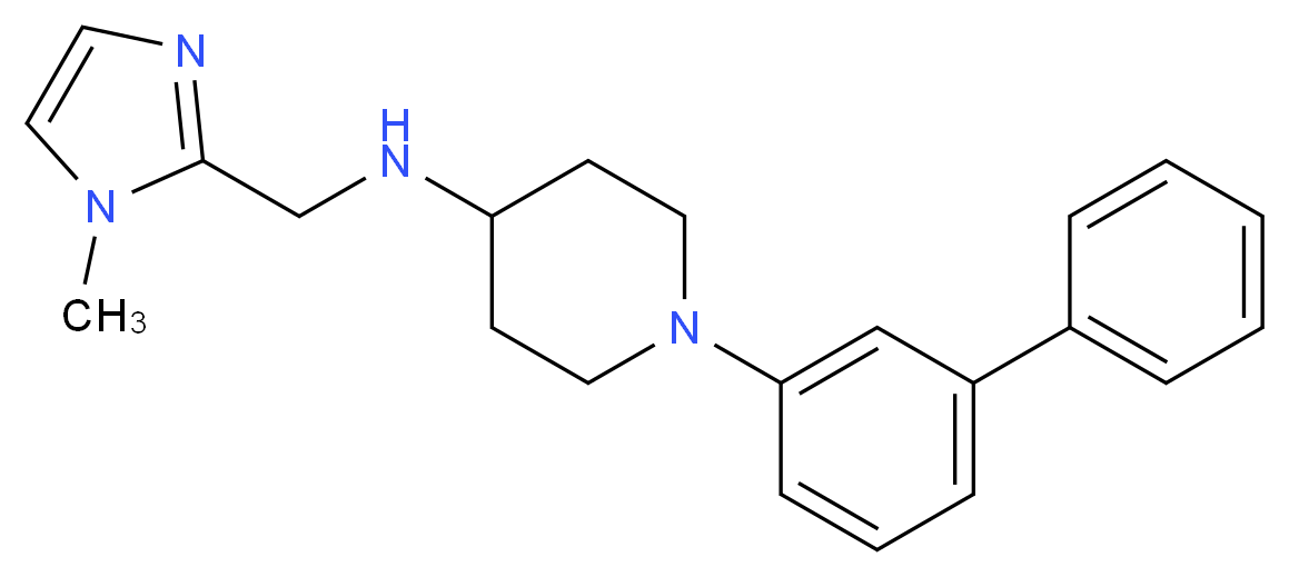 1-(3-biphenylyl)-N-[(1-methyl-1H-imidazol-2-yl)methyl]-4-piperidinamine_分子结构_CAS_)