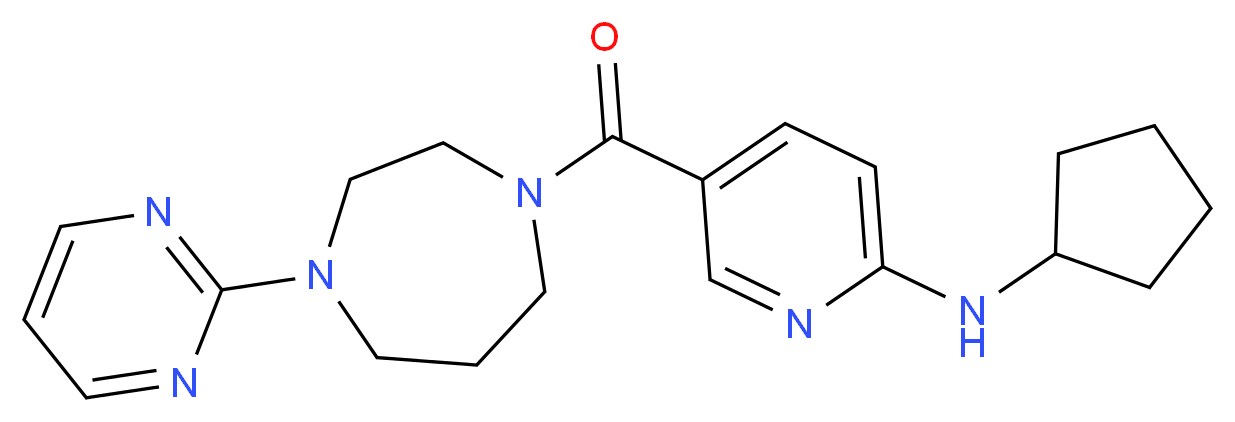 N-cyclopentyl-5-{[4-(2-pyrimidinyl)-1,4-diazepan-1-yl]carbonyl}-2-pyridinamine_分子结构_CAS_)