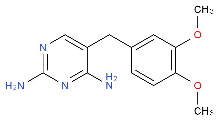 5-(3,4-dimethoxybenzyl)pyrimidine-2,4-diamine_分子结构_CAS_)