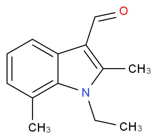 1-Ethyl-2,7-dimethyl-1H-indole-3-carbaldehyde_分子结构_CAS_)