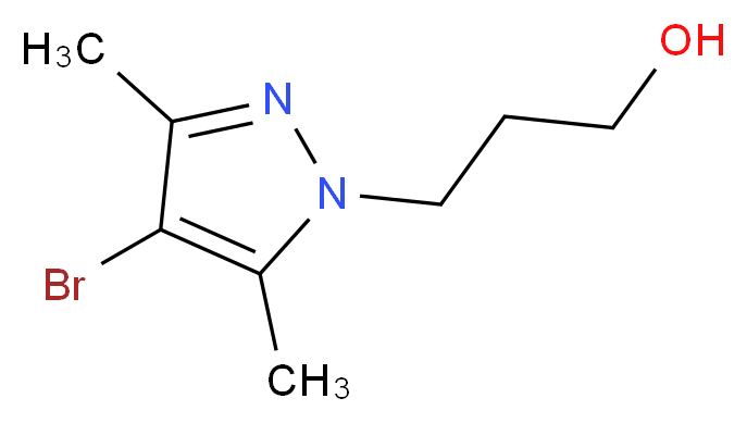 3-(4-Bromo-3,5-dimethyl-1H-pyrazol-1-yl)-propan-1-ol_分子结构_CAS_925607-98-3)