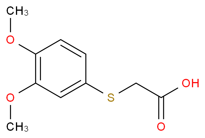 2-(3,4-Dimethoxyphenylthio)acetic acid_分子结构_CAS_95735-63-0)