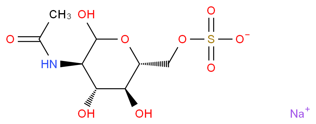 N-Acetyl-D-glucosamine 6-Sulfate Sodium Salt_分子结构_CAS_108321-79-5)