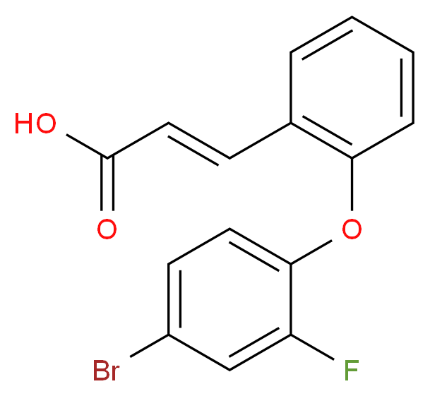 3-[2-(4-Bromo-2-fluorophenoxy)phenyl]acrylic acid_分子结构_CAS_)