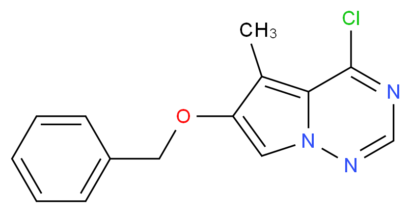 6-(benzyloxy)-4-chloro-5-methylpyrrolo[2,1-f][1,2,4]triazine_分子结构_CAS_649736-27-6