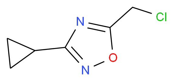 5-(chloromethyl)-3-cyclopropyl-1,2,4-oxadiazole_分子结构_CAS_119223-01-7)