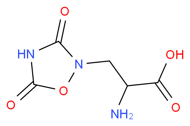 2-amino-3-(3,5-dioxo-1,2,4-oxadiazolidin-2-yl)propanoic acid_分子结构_CAS_52809-07-1