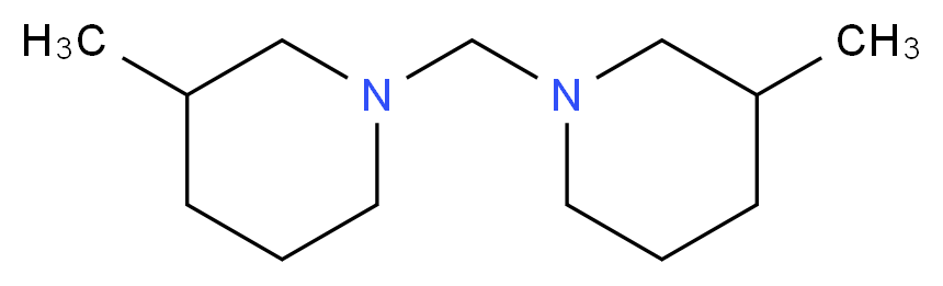 3-methyl-1-[(3-methylpiperidin-1-yl)methyl]piperidine_分子结构_CAS_68922-17-8