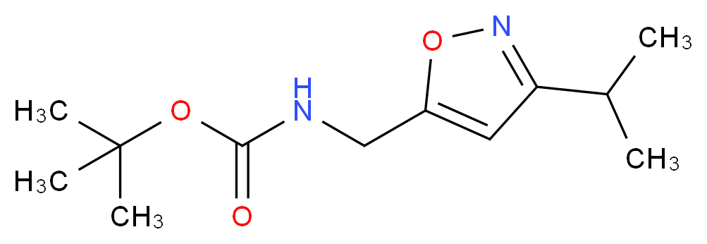 5-(Aminomethyl)-3-isopropylisoxazole, N-BOC protected_分子结构_CAS_)