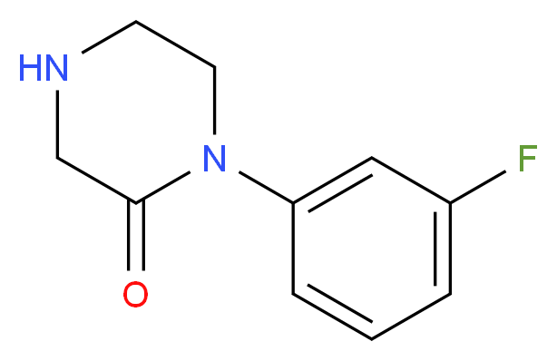1-(3-fluorophenyl)piperazin-2-one_分子结构_CAS_907972-57-0