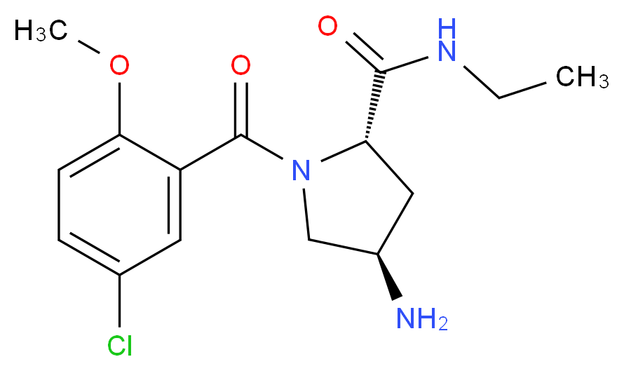 (2S,4R)-4-amino-1-(5-chloro-2-methoxybenzoyl)-N-ethylpyrrolidine-2-carboxamide_分子结构_CAS_)