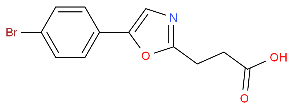 3-[5-(4-bromophenyl)-1,3-oxazol-2-yl]propanoic acid_分子结构_CAS_23464-96-2