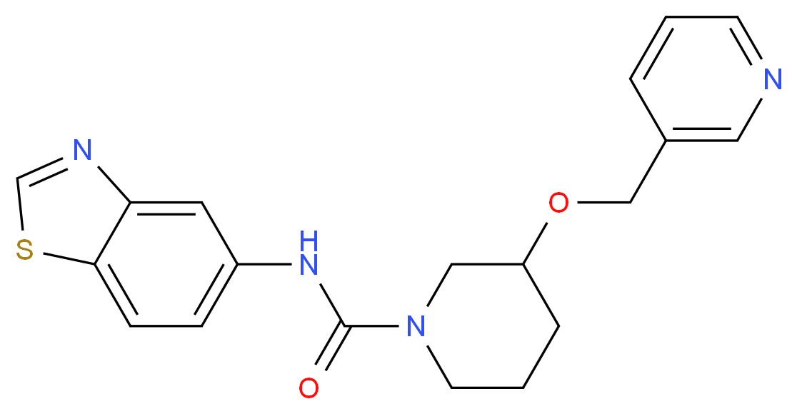 N-1,3-benzothiazol-5-yl-3-(pyridin-3-ylmethoxy)piperidine-1-carboxamide_分子结构_CAS_)