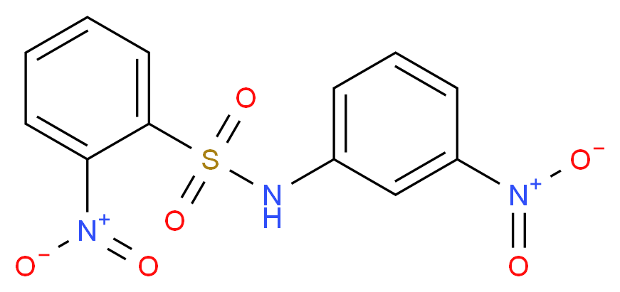 2-nitro-N-(3-nitrophenyl)benzene-1-sulfonamide_分子结构_CAS_63228-70-6