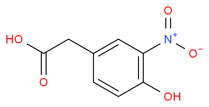 4-Hydroxy-3-nitrophenylacetic acid 98%_分子结构_CAS_10463-20-4)