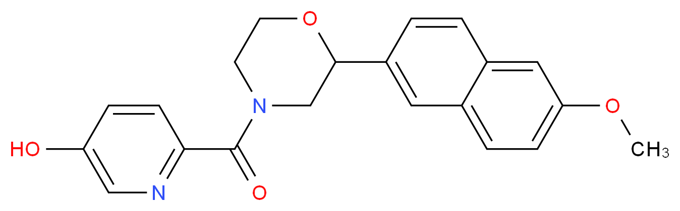 6-{[2-(6-methoxy-2-naphthyl)morpholin-4-yl]carbonyl}pyridin-3-ol_分子结构_CAS_)