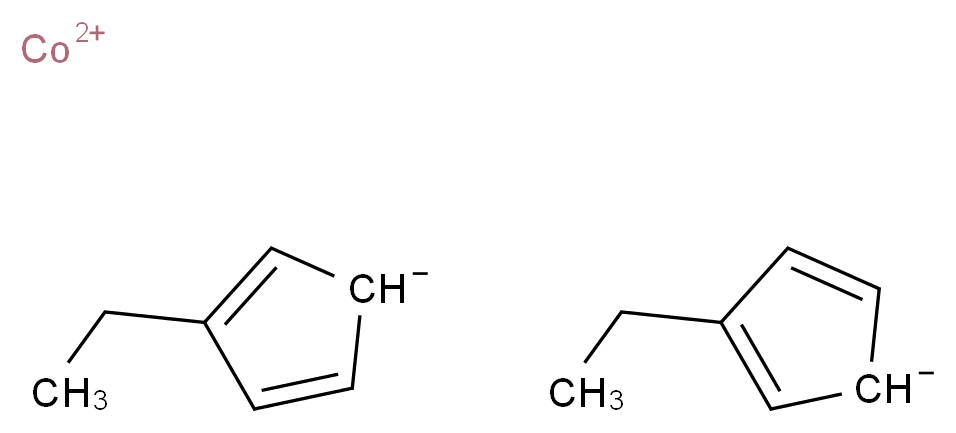 λ<sup>2</sup>-cobalt(2+) ion bis(3-ethylcyclopenta-2,4-dien-1-ide)_分子结构_CAS_55940-05-1