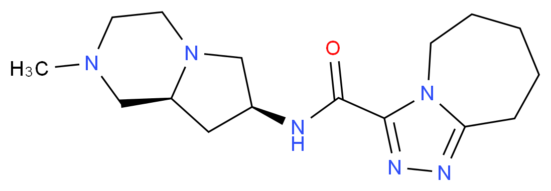 N-[(7S,8aS)-2-methyloctahydropyrrolo[1,2-a]pyrazin-7-yl]-6,7,8,9-tetrahydro-5H-[1,2,4]triazolo[4,3-a]azepine-3-carboxamide_分子结构_CAS_)