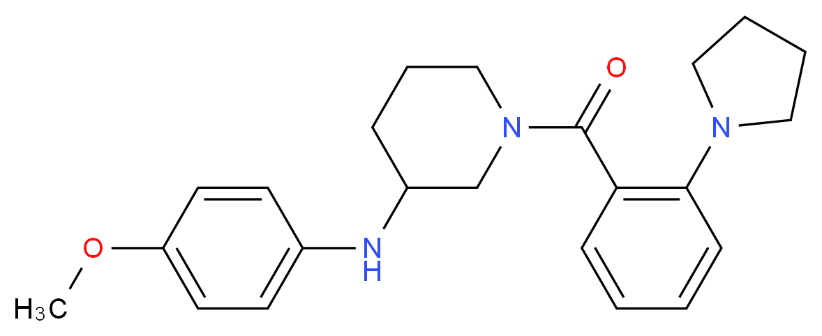 N-(4-methoxyphenyl)-1-[2-(1-pyrrolidinyl)benzoyl]-3-piperidinamine_分子结构_CAS_)