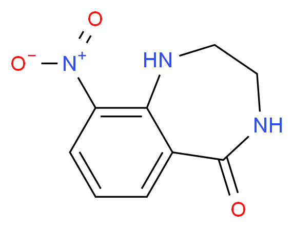 9-Nitro-1,2,3,4-tetrahydro-5H-1,4-benzodiazepin-5-one_分子结构_CAS_328546-65-2)