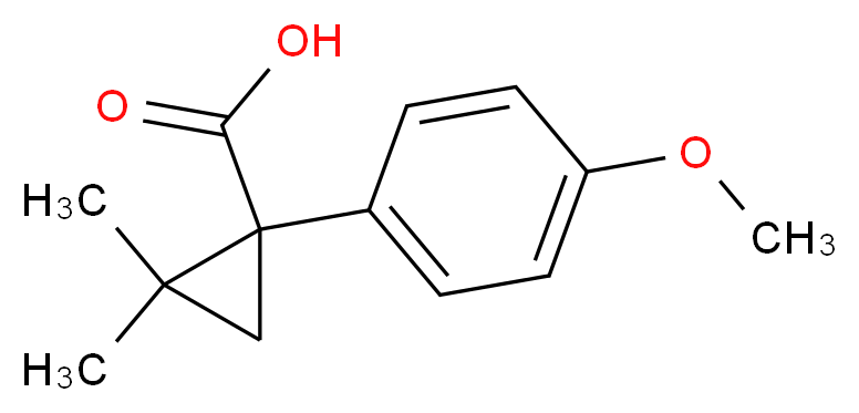 1-(4-methoxyphenyl)-2,2-dimethylcyclopropane-1-carboxylic acid_分子结构_CAS_884091-56-9