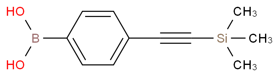 {4-[2-(trimethylsilyl)ethynyl]phenyl}boronic acid_分子结构_CAS_630127-51-4