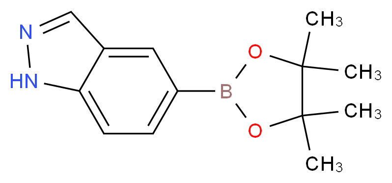 5-(tetramethyl-1,3,2-dioxaborolan-2-yl)-1H-indazole_分子结构_CAS_862723-42-0
