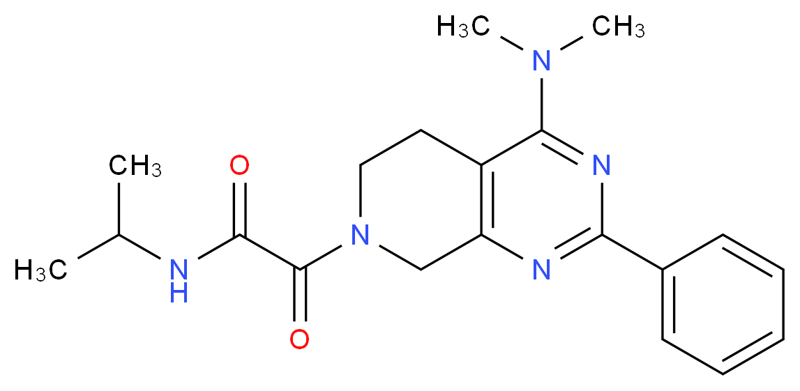 2-[4-(dimethylamino)-2-phenyl-5,8-dihydropyrido[3,4-d]pyrimidin-7(6H)-yl]-N-isopropyl-2-oxoacetamide_分子结构_CAS_)