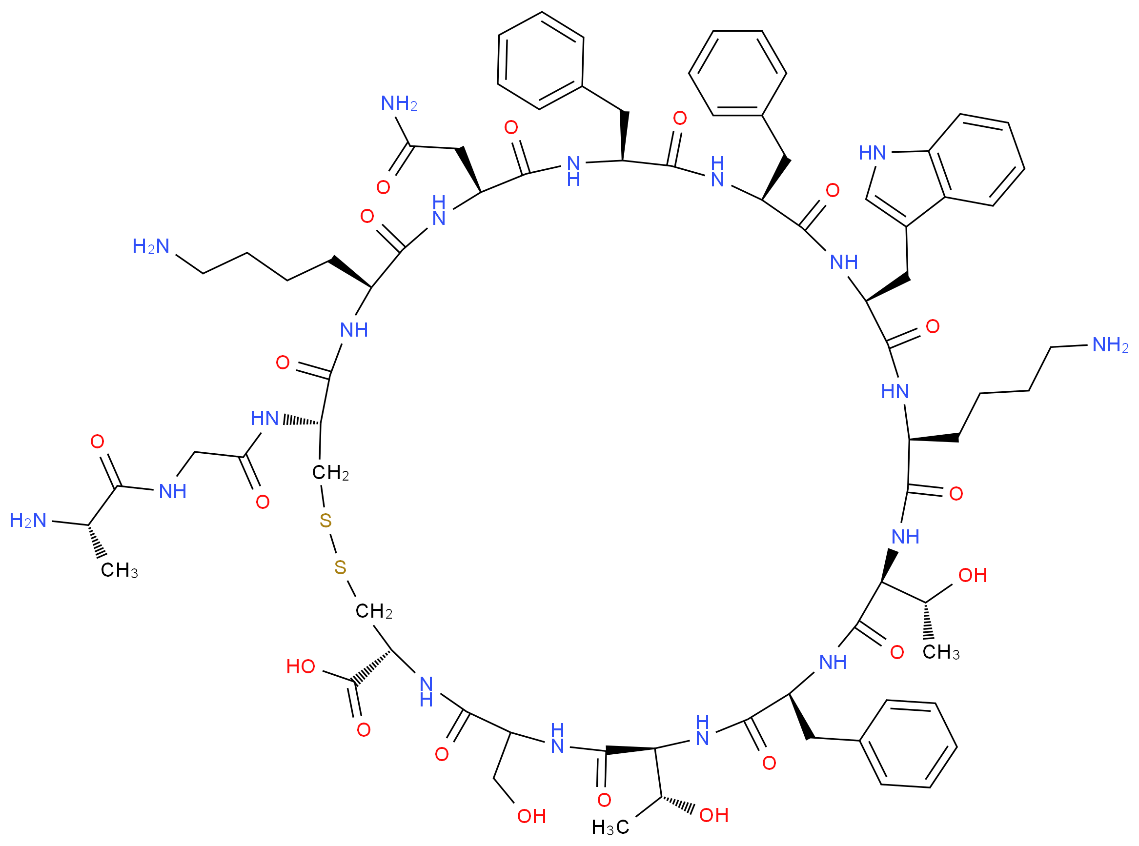 生长抑素_分子结构_CAS_38916-34-6)