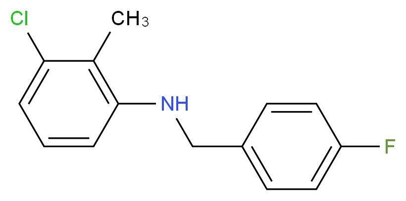 3-Chloro-N-(4-fluorobenzyl)-2-methylaniline_分子结构_CAS_356531-60-7)