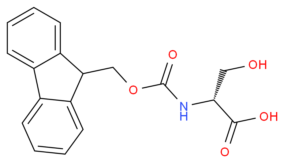 (2R)-2-{[(9H-fluoren-9-ylmethoxy)carbonyl]amino}-3-hydroxypropanoic acid_分子结构_CAS_116861-26-8