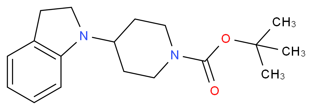 tert-Butyl 4-indolin-1-ylpiperidine-1-carboxylate_分子结构_CAS_400828-91-3)