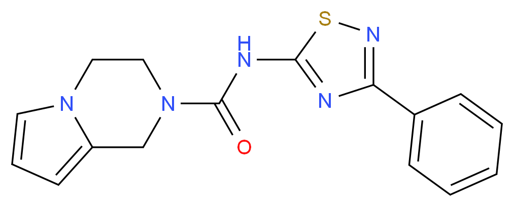 N-(3-phenyl-1,2,4-thiadiazol-5-yl)-3,4-dihydropyrrolo[1,2-a]pyrazine-2(1H)-carboxamide_分子结构_CAS_)
