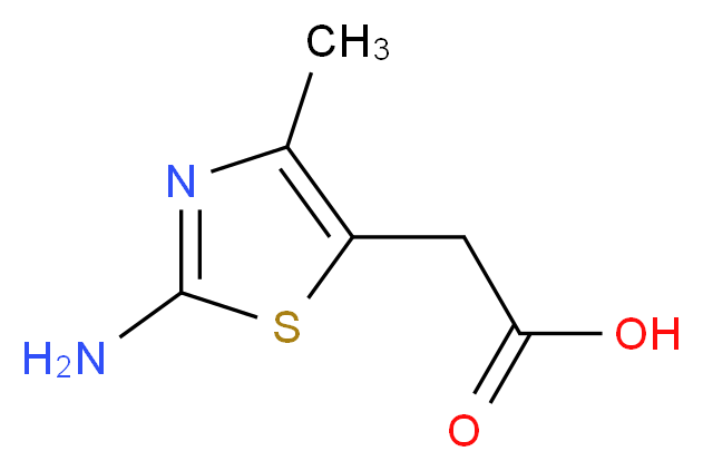 2-(2-amino-4-methyl-1,3-thiazol-5-yl)acetic acid_分子结构_CAS_62556-93-8
