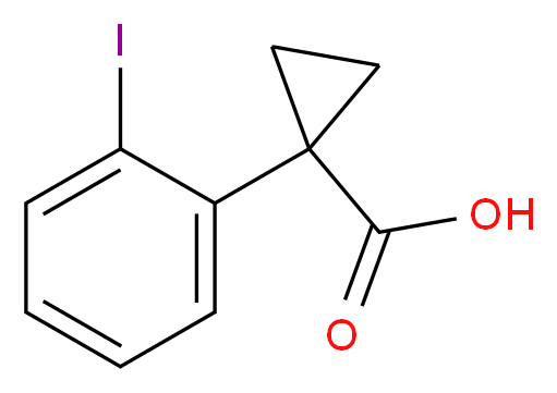 1-(2-iodophenyl)cyclopropanecarboxylic acid_分子结构_CAS_124276-93-3)