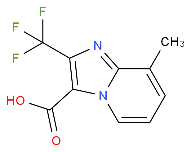8-methyl-2-(trifluoromethyl)imidazo[1,2-a]pyridine-3-carboxylic acid_分子结构_CAS_874776-53-1