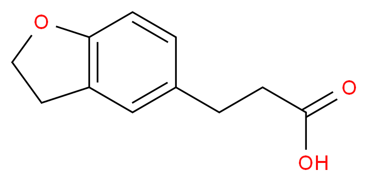 3-(2,3-dihydro-1-benzofuran-5-yl)propanoic acid_分子结构_CAS_215057-28-6