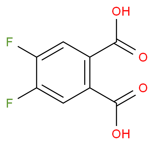 4,5-difluorobenzene-1,2-dicarboxylic acid_分子结构_CAS_18959-31-4