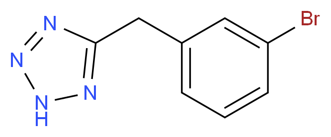 5-(3-BROMO-BENZYL)-2H-TETRAZOLE_分子结构_CAS_885278-46-6)