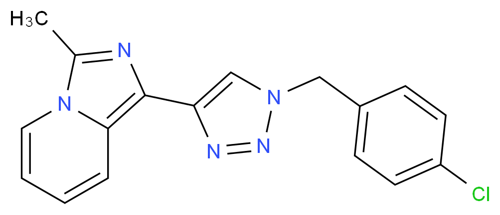 1-[1-(4-chlorobenzyl)-1H-1,2,3-triazol-4-yl]-3-methylimidazo[1,5-a]pyridine_分子结构_CAS_)