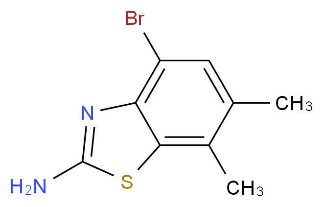 4-bromo-6,7-dimethyl-1,3-benzothiazol-2-amine_分子结构_CAS_383131-01-9)