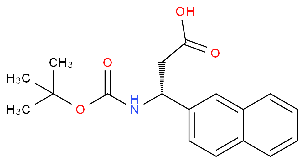 (R)-Boc-3-(2-naphthyl)-β-Ala-OH_分子结构_CAS_500789-01-5)