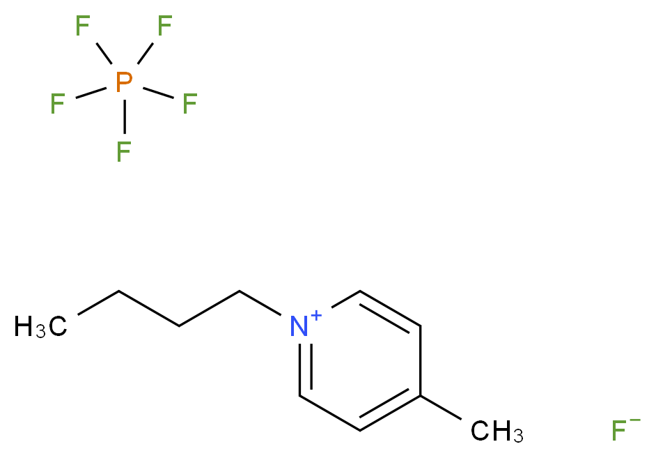 1-butyl-4-methylpyridin-1-ium pentafluoro-λ<sup>5</sup>-phosphane fluoride_分子结构_CAS_401788-99-6