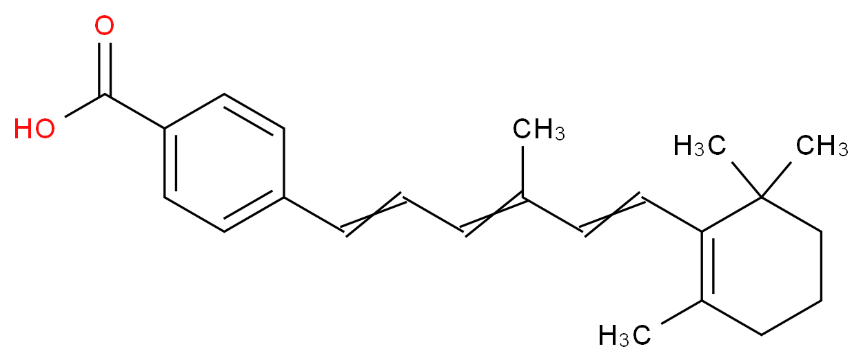 4-[4-methyl-6-(2,6,6-trimethylcyclohex-1-en-1-yl)hexa-1,3,5-trien-1-yl]benzoic acid_分子结构_CAS_91587-01-8