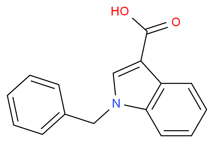 1-苄基吲哚-3-甲酸_分子结构_CAS_27018-76-4)