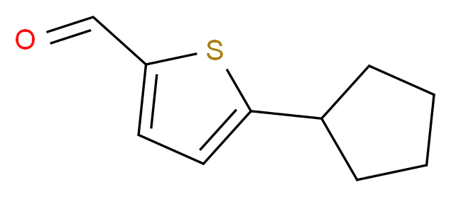 5-cyclopentylthiophene-2-carbaldehyde_分子结构_CAS_959236-99-8)