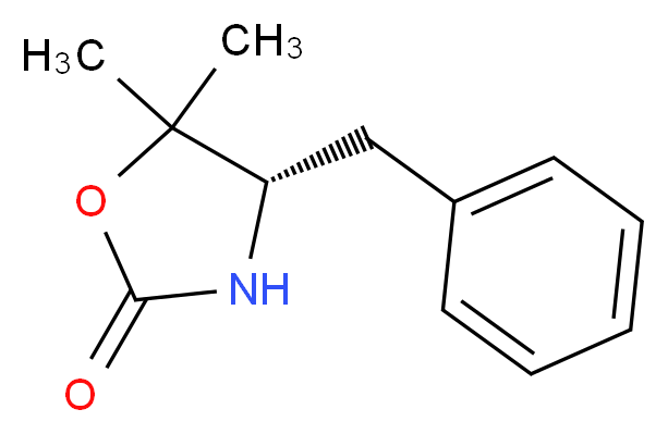 (S)-(-)-4-苄基-5,5-二甲基-2-噁唑烷酮_分子结构_CAS_168297-85-6)