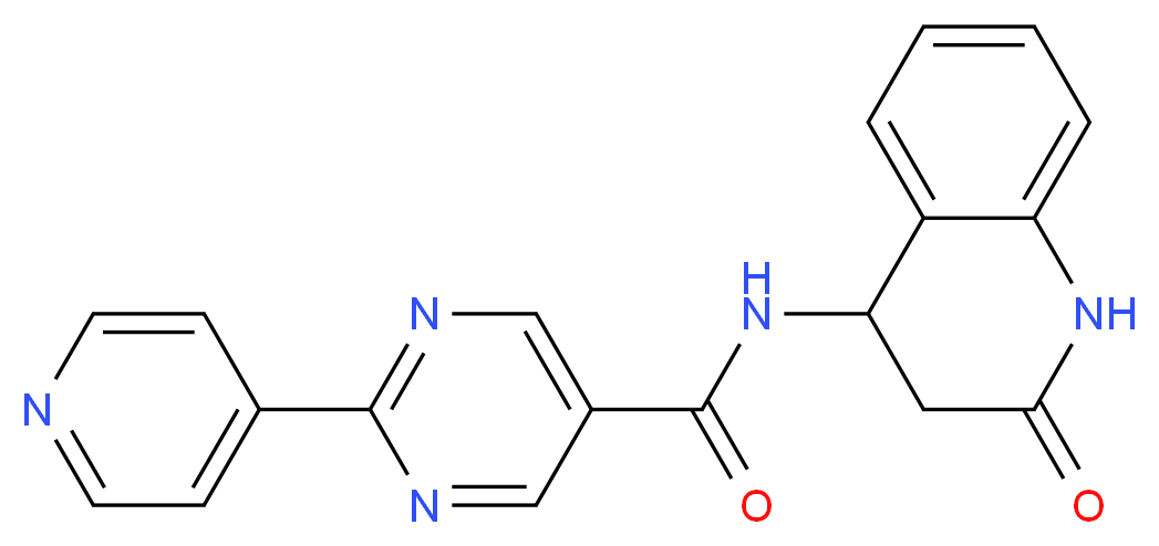 N-(2-oxo-1,2,3,4-tetrahydro-4-quinolinyl)-2-(4-pyridinyl)-5-pyrimidinecarboxamide_分子结构_CAS_)