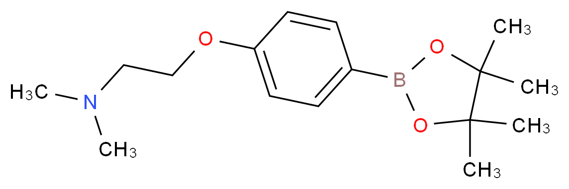 dimethyl({2-[4-(tetramethyl-1,3,2-dioxaborolan-2-yl)phenoxy]ethyl})amine_分子结构_CAS_)